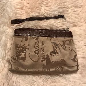 Coach Wristlet Brown and Tan